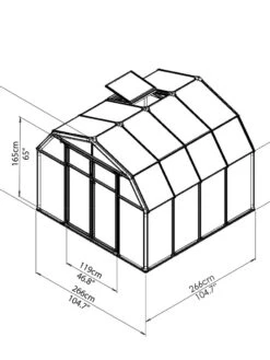 Canopia® By Palram Hobby Gardener Greenhouse, 8' -The Bloom Yard Sales Shop 8599331 11V tif