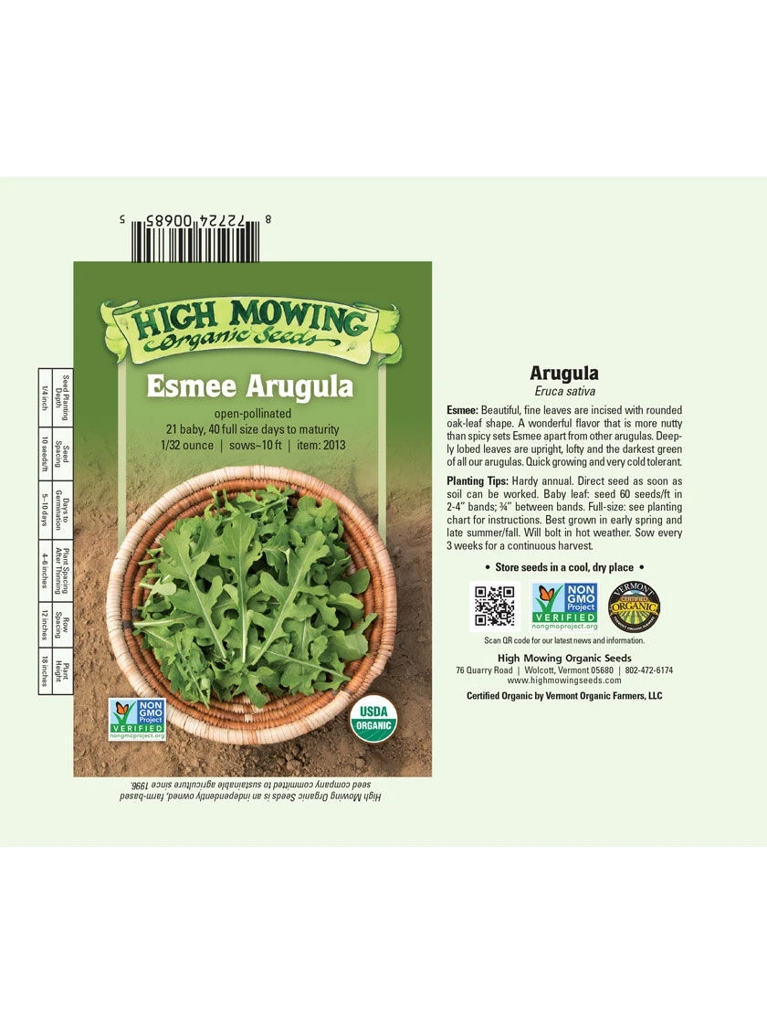 Esmee Arugula Organic Seeds 2 Esmee Arugula Organic Seeds - Image 2