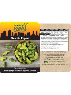 Shishito Pepper Organic Seeds 5 Shishito Pepper Organic Seeds -The Bloom Yard Sales Shop 8611910 02v