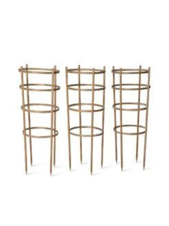 Bamboo Tomato Cages, Set Of 3 -The Bloom Yard Sales Shop 8613426 4679 bamboo tomato cages 3