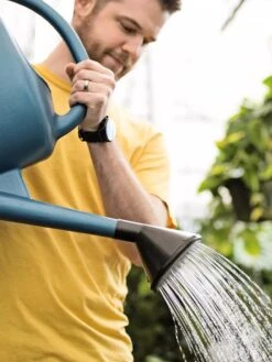 French Blue Watering Can 12 French Blue Watering Can -The Bloom Yard Sales Shop ChrisAhrensSquare 0118 tif
